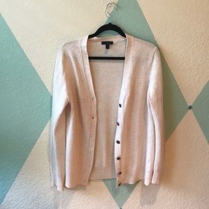 v neck button up sweater.